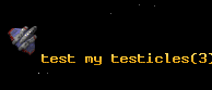 test my testicles