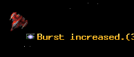 Burst increased.