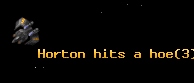 Horton hits a hoe